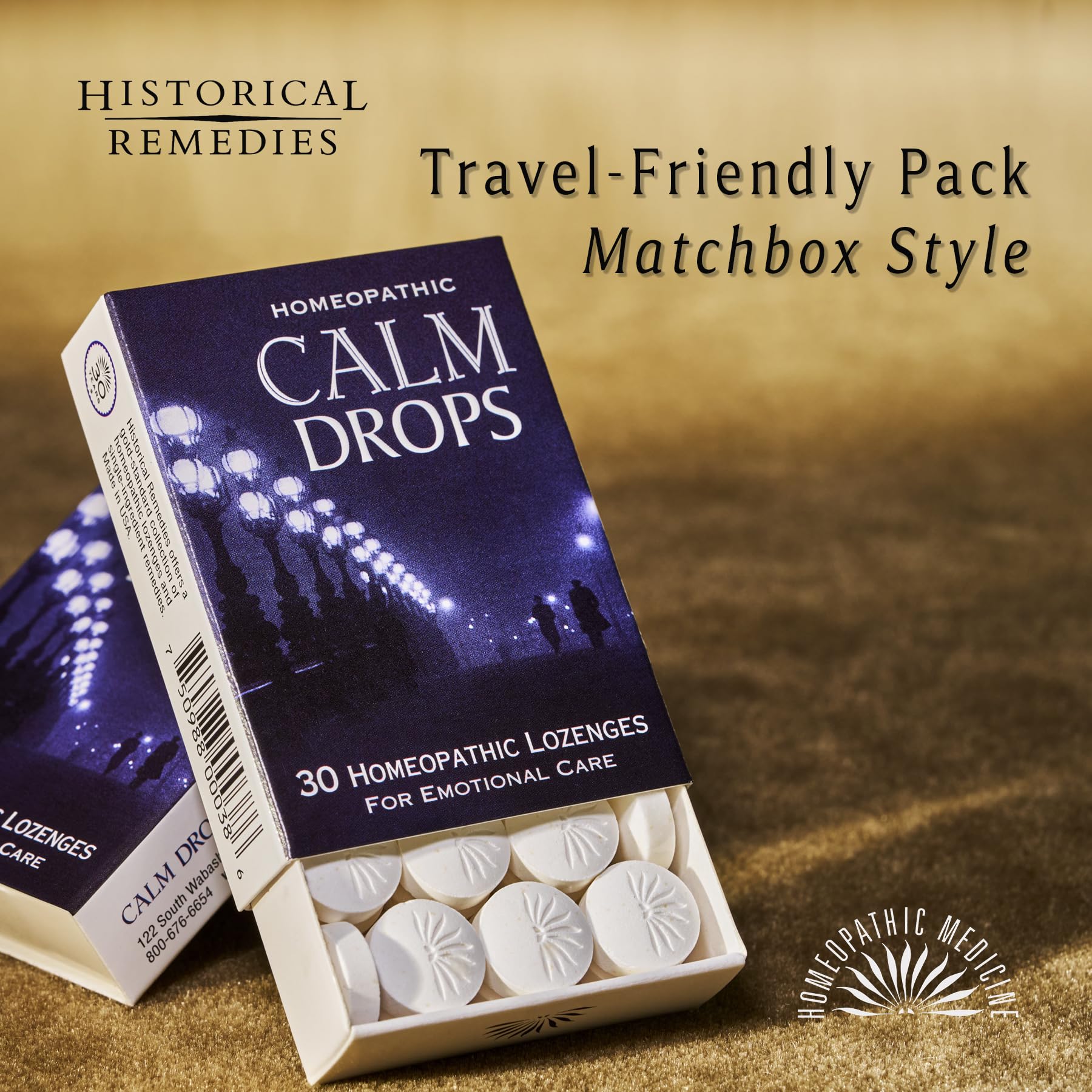 Calm Drops Homeopathic Lozenges – Vegan, Gluten-Free Vanilla Flavor