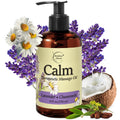 Calm Massage Oil with Lavender & Roman Chamomile – All-Natural, Nut-Free, 8oz | Brookethorne Naturals