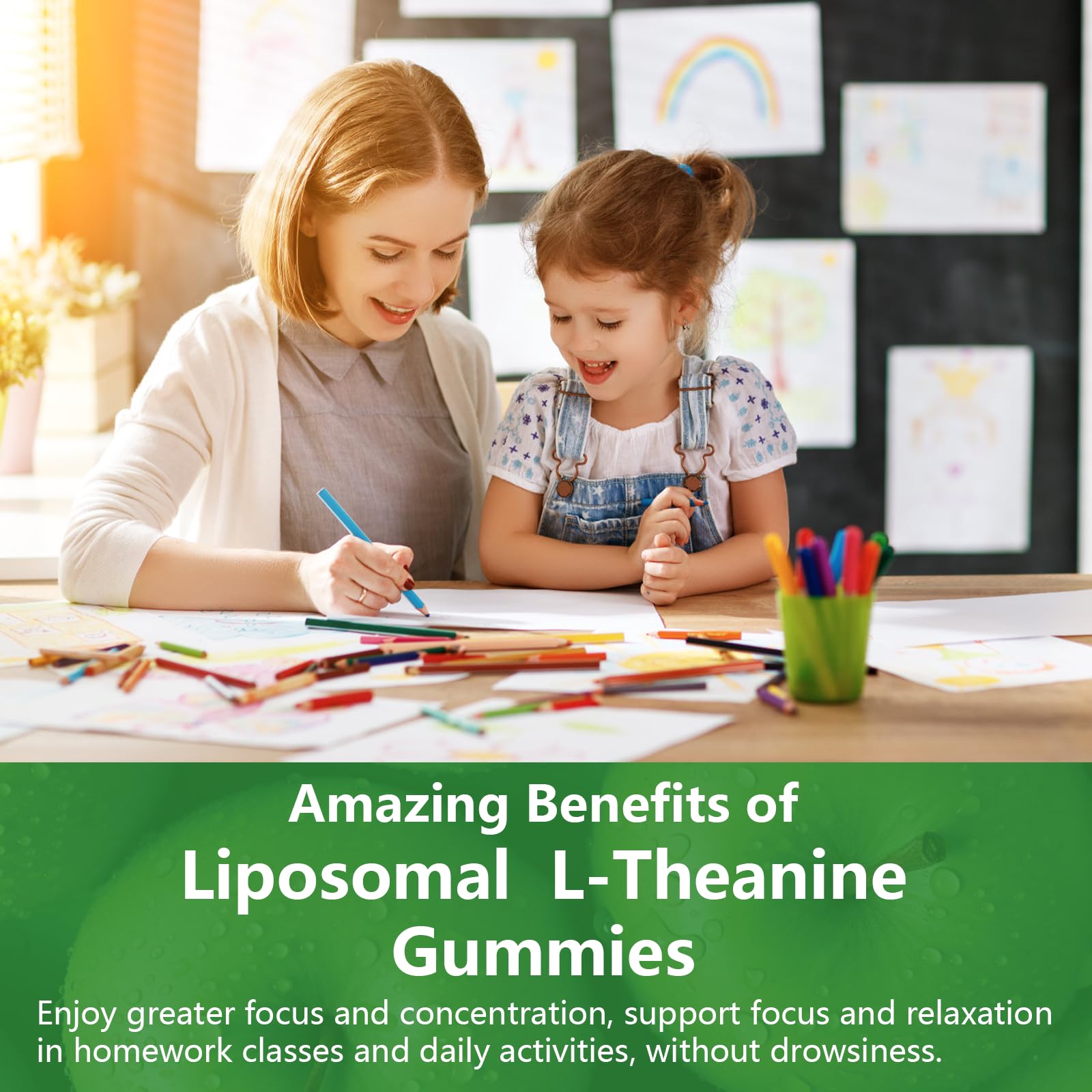Oakevlp Liposomal L-Theanine 1200mg Gummies – Calm & Sleep Support (98% Absorption)
