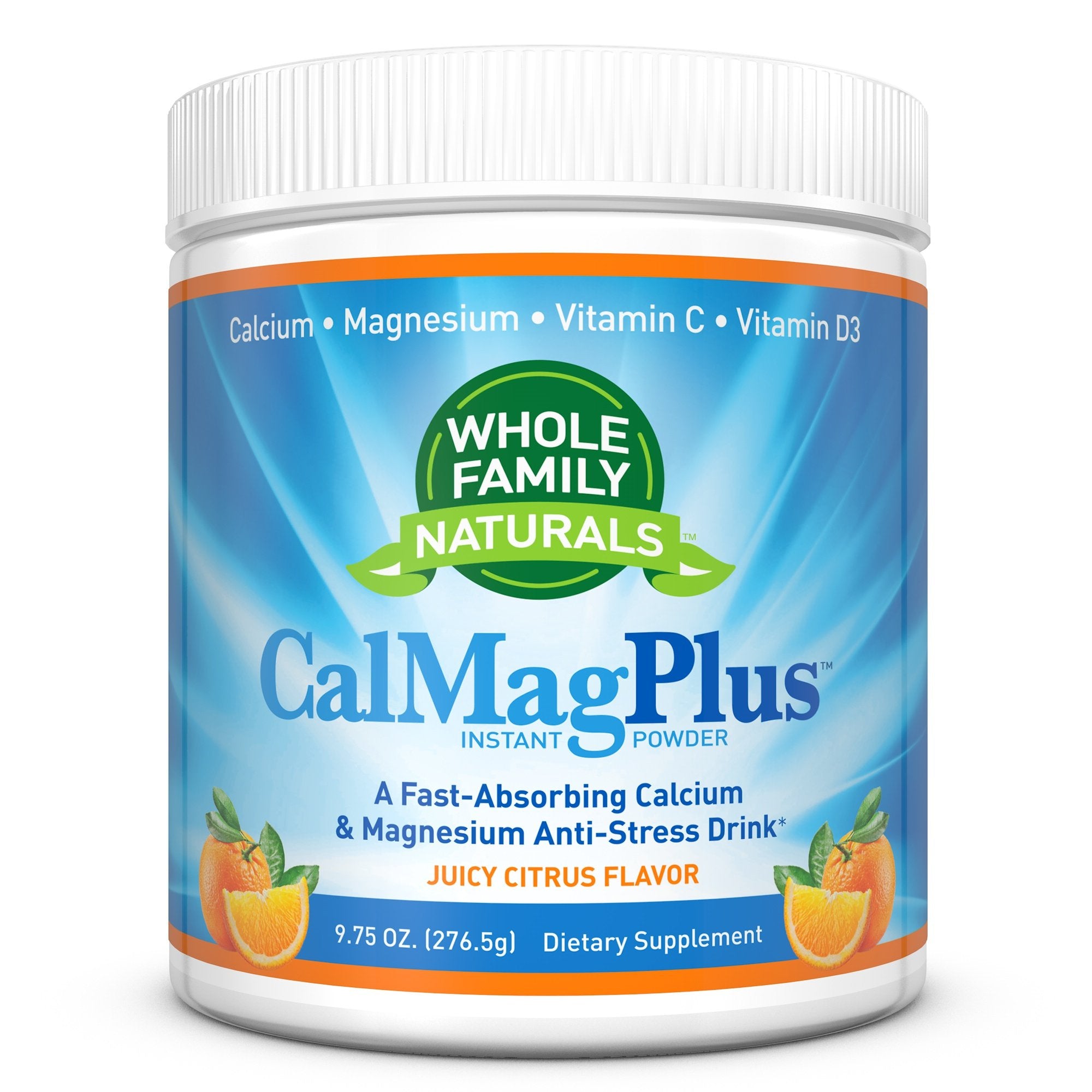 CalMag Plus Calcium Magnesium Powder with Vitamin C & D3 – Gluten Free, Non-GMO, Orange Tangerine Flavor