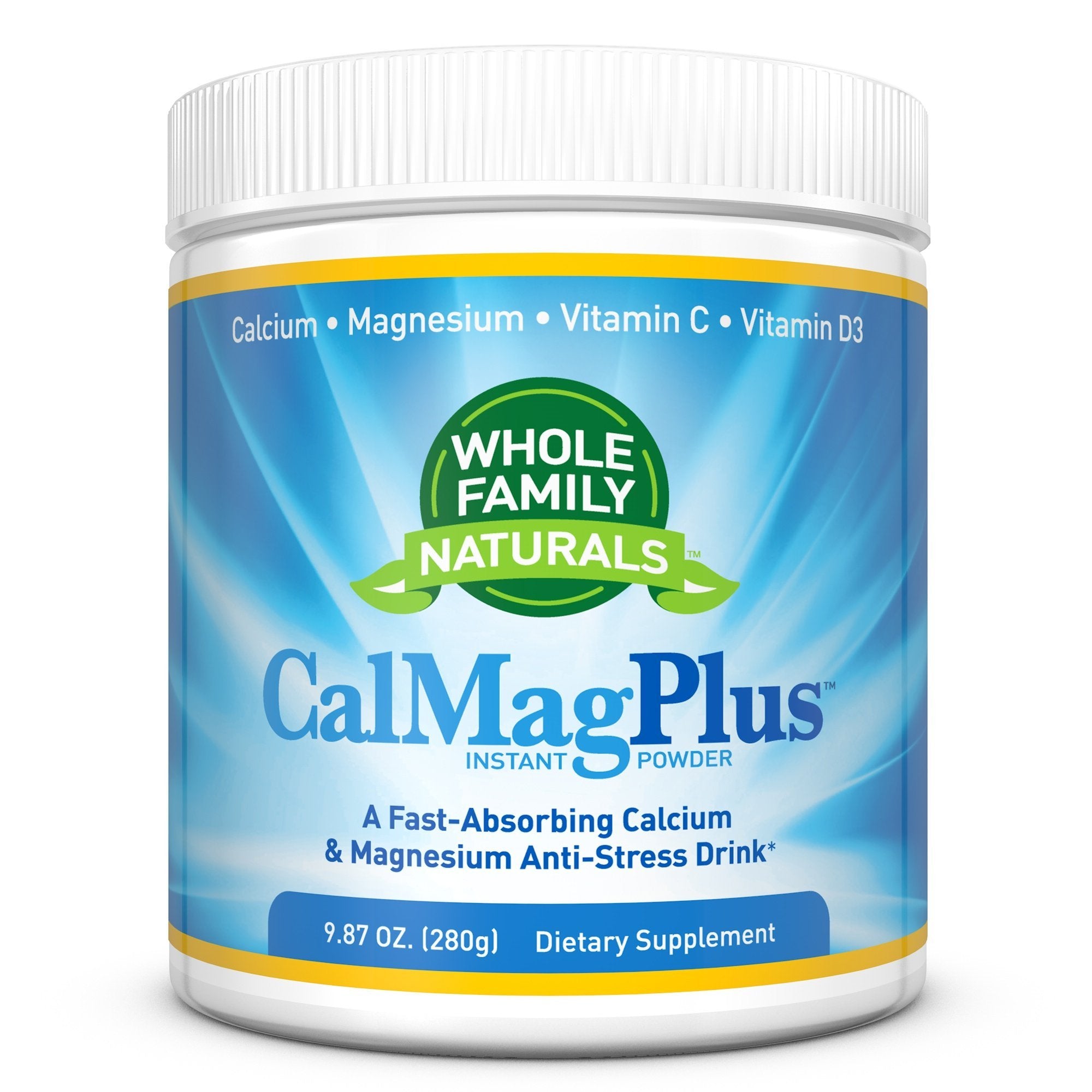 CalMag Plus Calcium Magnesium Powder with Vitamin C & D3 – Gluten Free, Non-GMO