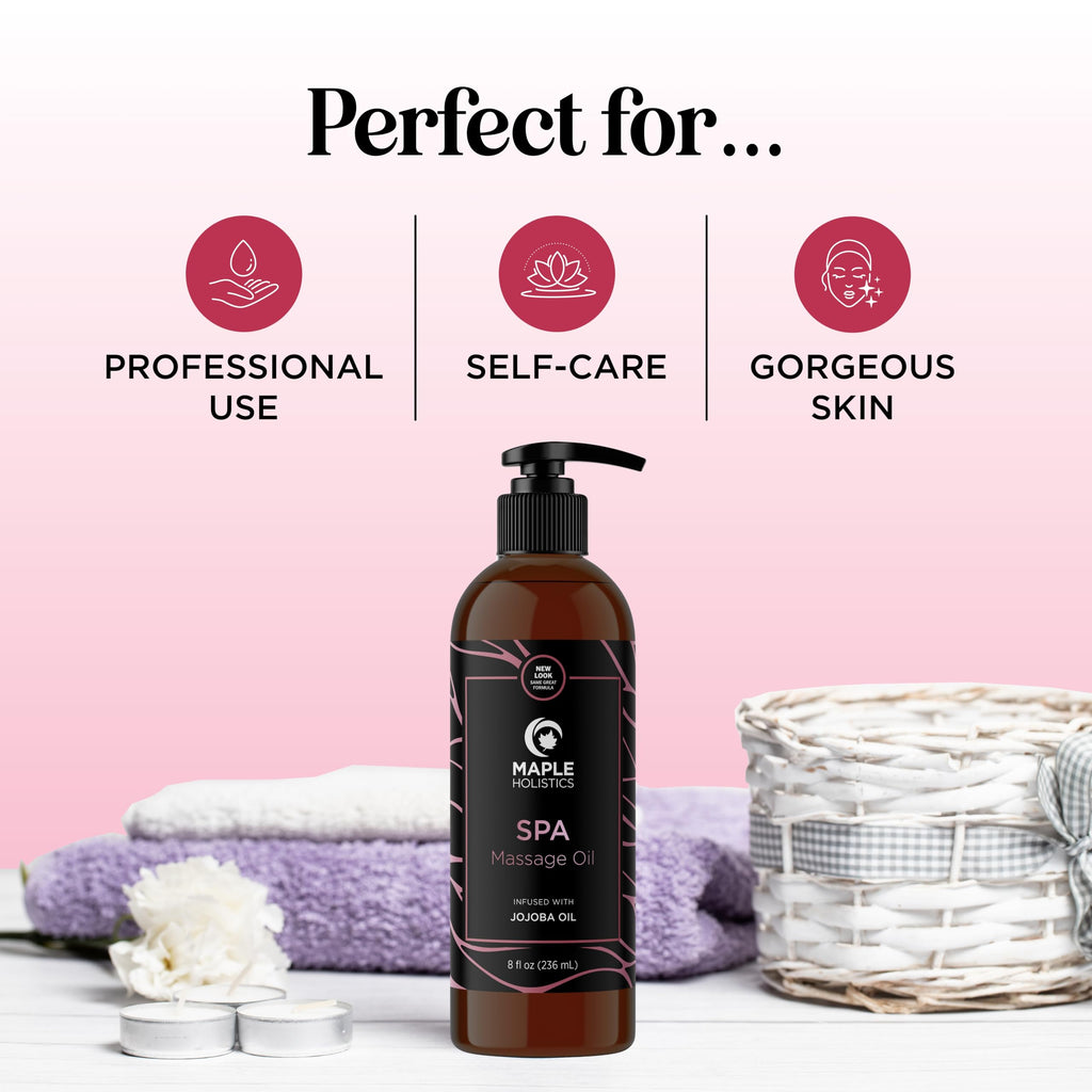 Calming Massage Oil for Therapy – Home Spa Massage Oil (Non-Greasy)