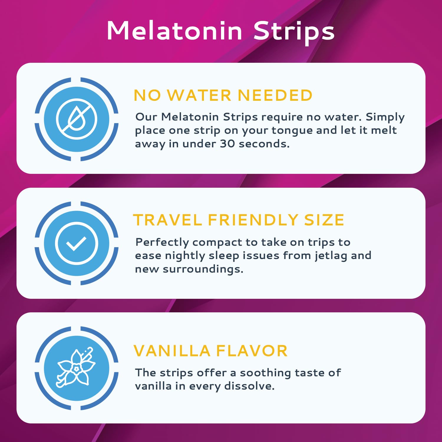 CALMOUR 30 Sleep Strips - 3mg Melatonin, Quick-Dissolving, Travel-Friendly Sleep Aid