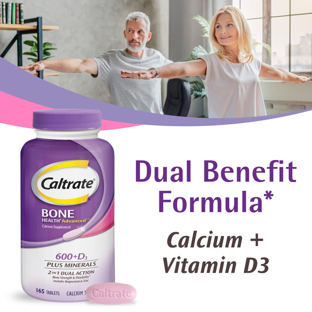Caltrate 600 Plus D3 Minerals Calcium & Vitamin D Tablets – 120 ct