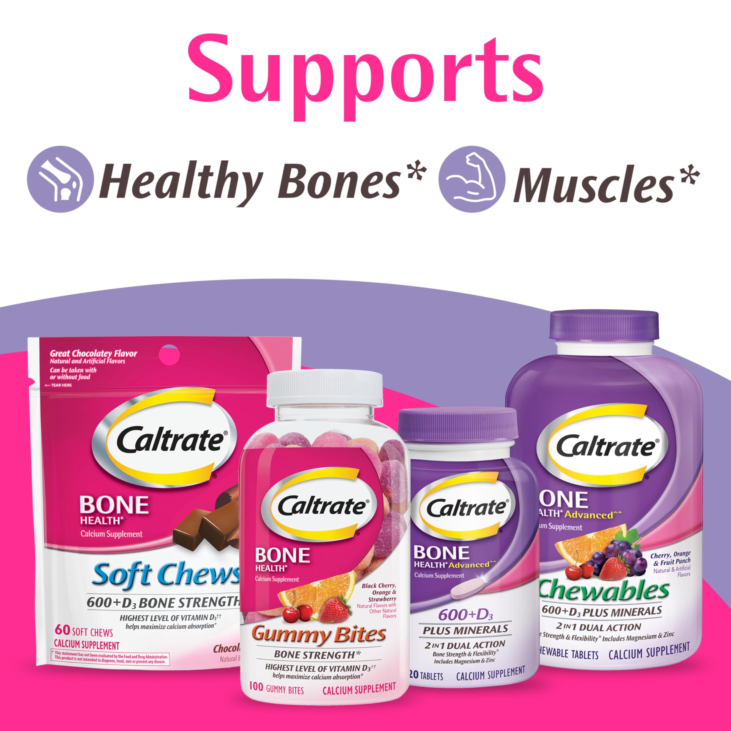 Caltrate 600 Plus D3 Minerals - Calcium & Vitamin D Tablets, 165 Count