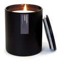 Calyan Wax Co. Oakmoss & Amber Candle – 75 Hour Burn | Non-Toxic Soy | Black Tumbler Jar | 10.2oz