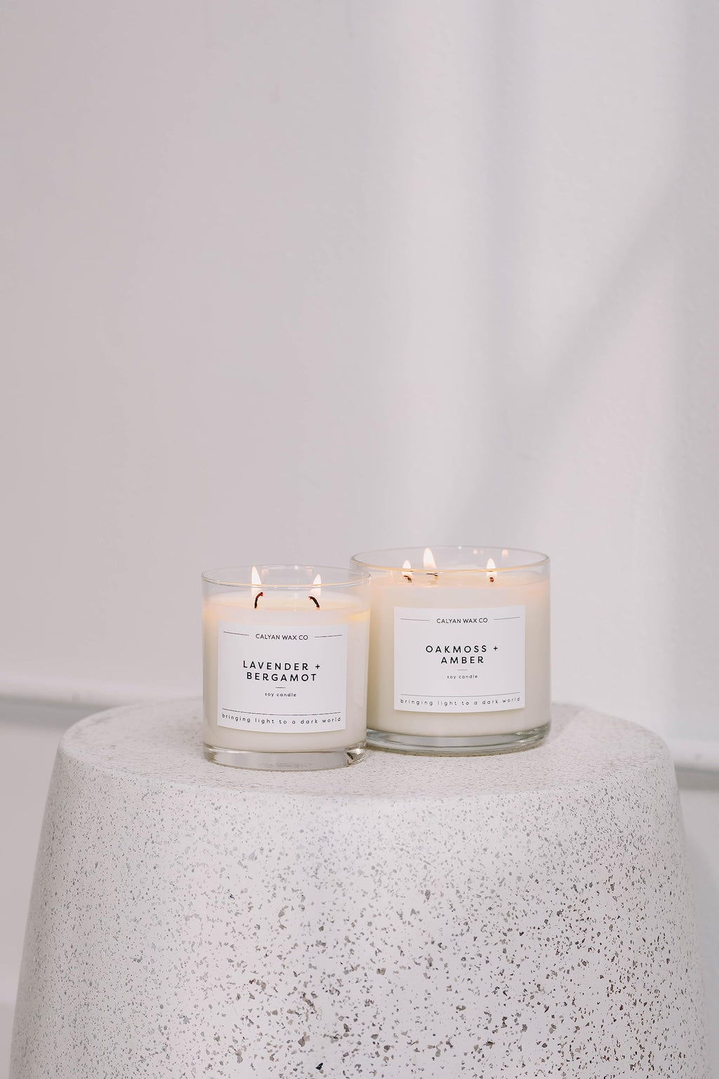 Calyan Wax Co. Lavender & Bergamot 3-Wick Candle – 14.9oz Soy, 43-Hour Burn