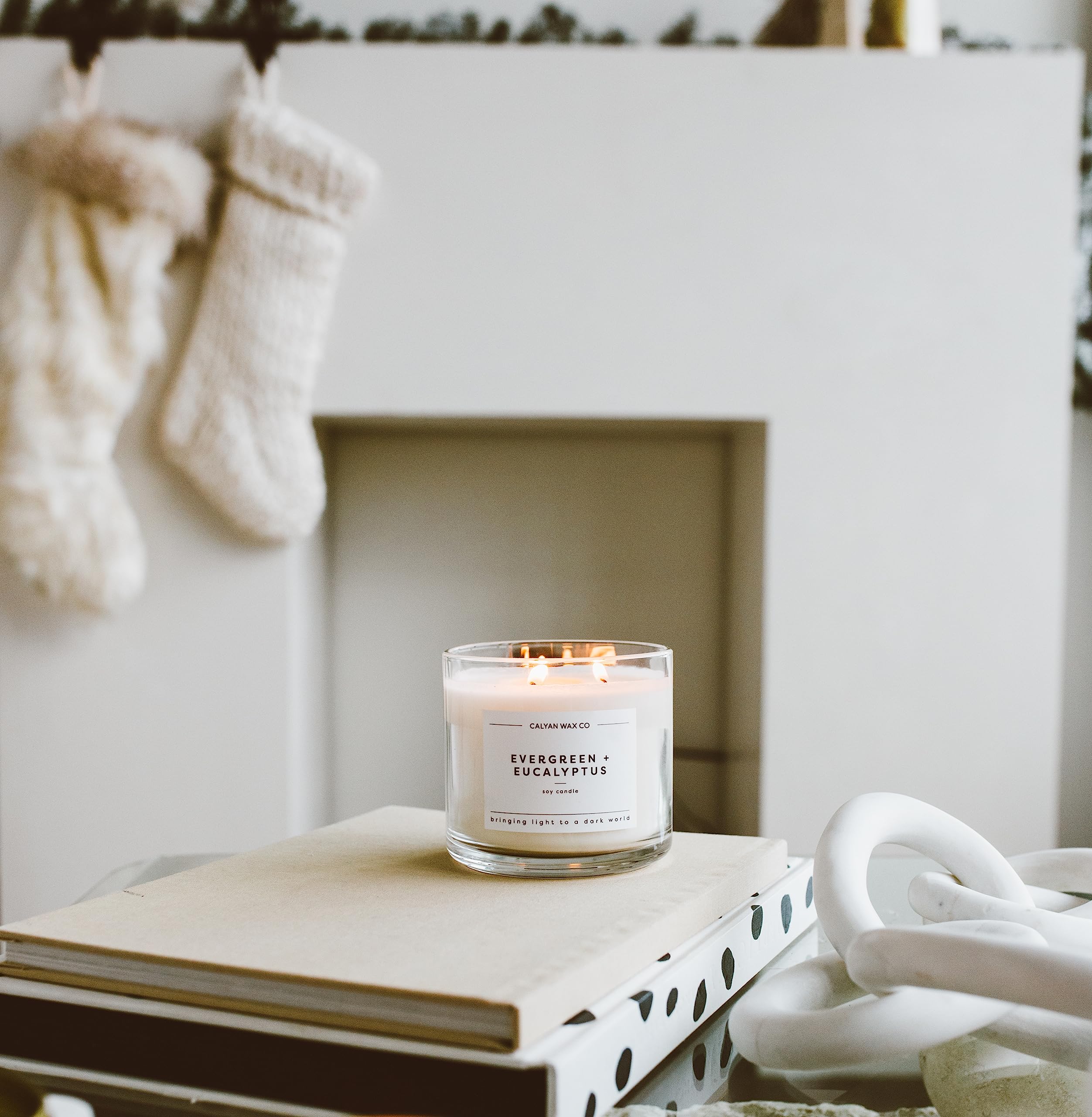 Calyan Wax Co. Oakmoss & Amber 3-Wick Soy Candle – 14.9oz
