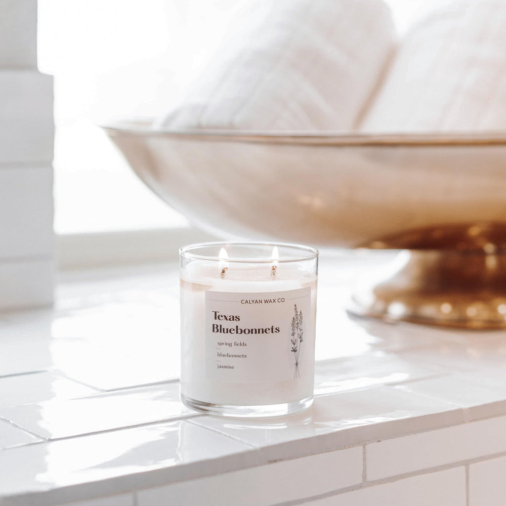 Texas Bluebonnets 2-Wick Soy Candle - Calyan Wax Co. - 8.8oz, 37hr Burn