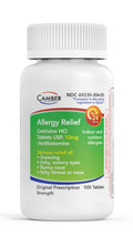 CAMBER PHARMACEUTICALS Cetirizine HCI 10mg – 24-Hour Allergy Relief (500 Count)