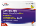 Camber Omeprazole 20mg Delayed-Release Tablets | Heartburn & Acid Reflux Relief (42 Count)
