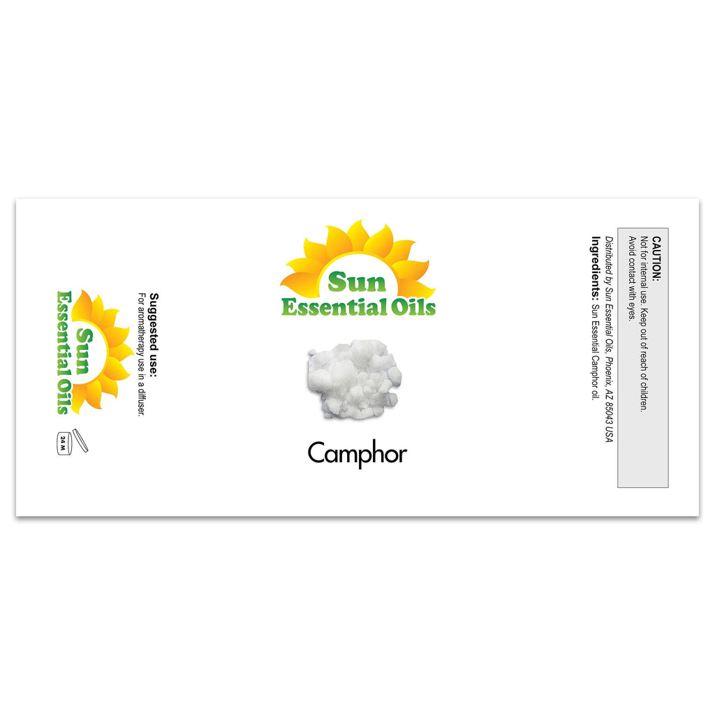 Sun Essential Oils Camphor Essential Oil – 16 oz with Dropper
