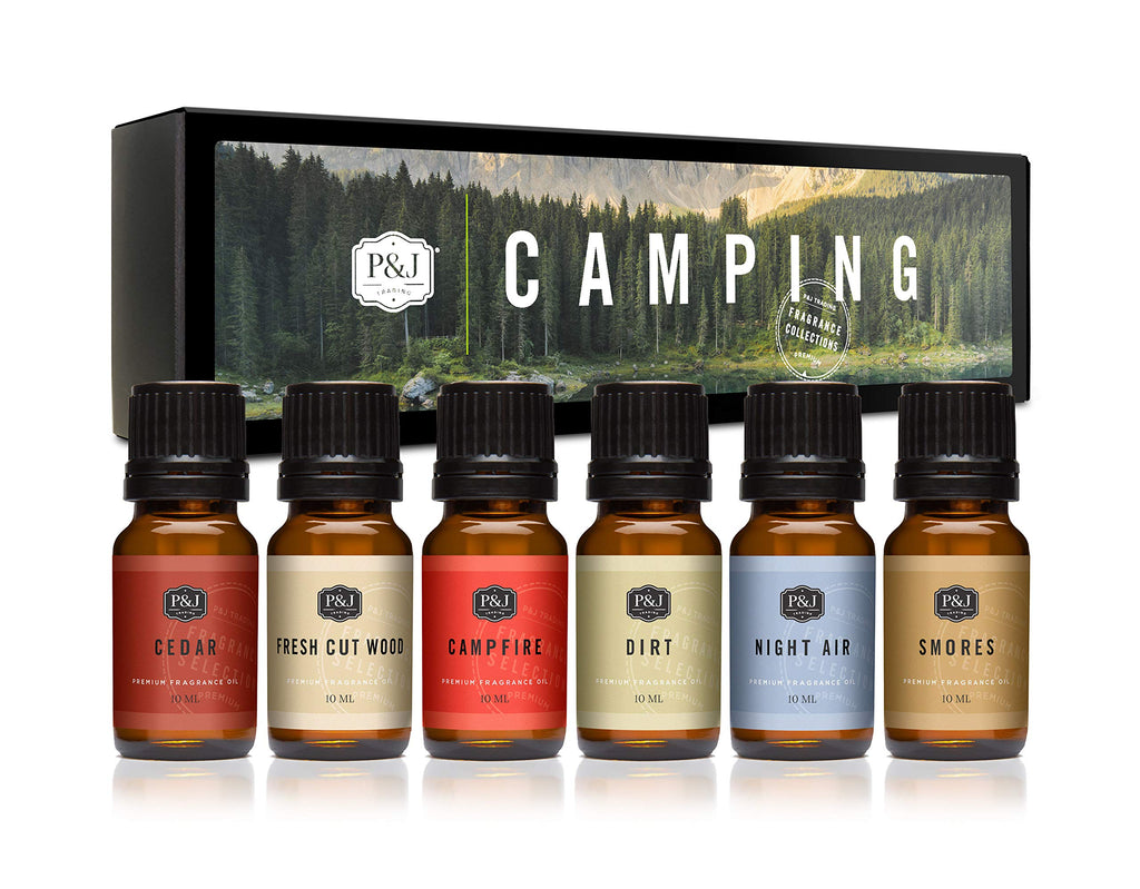 P&J Trading Fragrance Oil Camping Set | Campfire, Cedar, Fresh Wood & Night Air