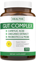 Candida Support 120 Capsules - Caprylic Acid, Oregano Oil & Probiotics