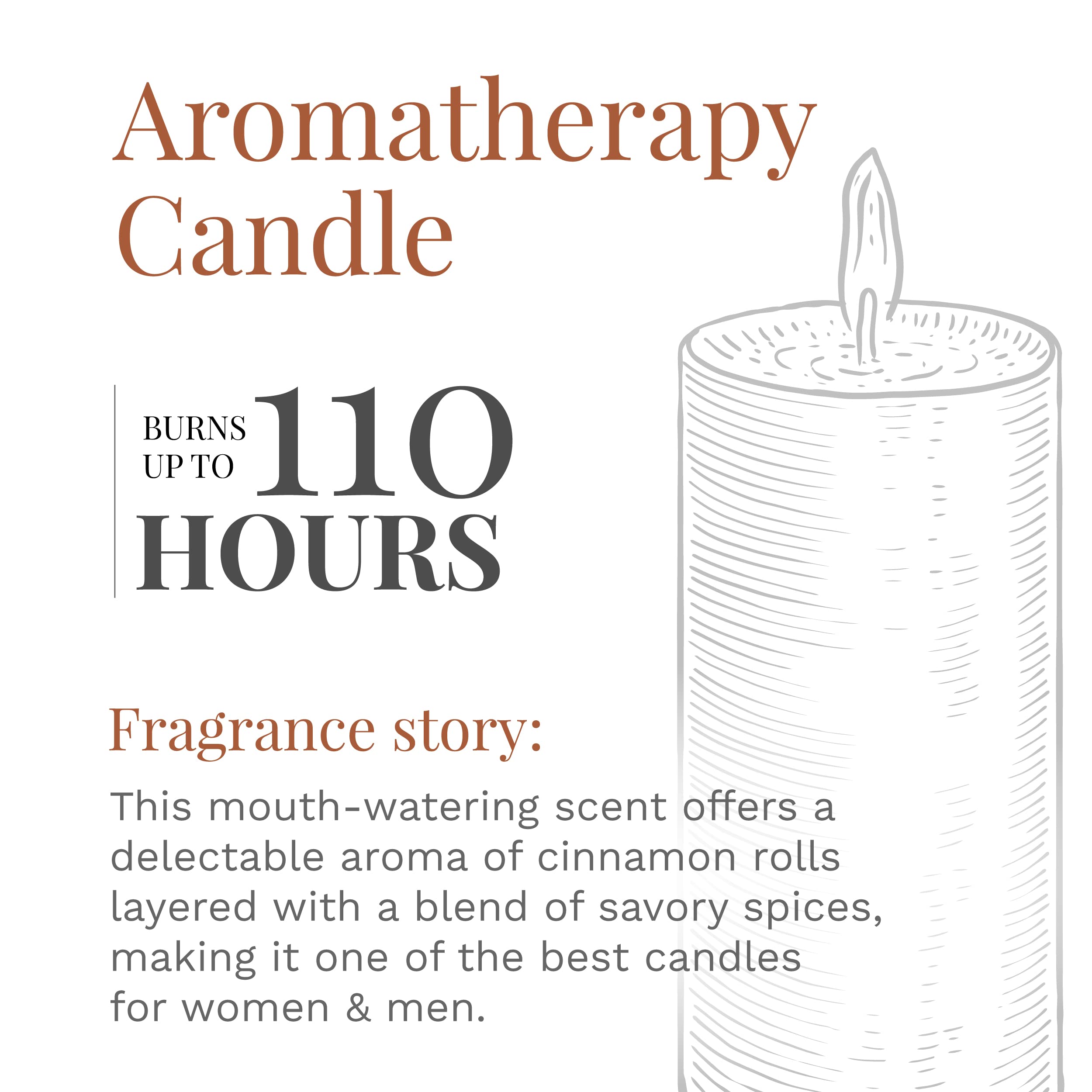 Candle-Lite Cinnamon Rolls 18 oz Brown Aromatherapy Candle
