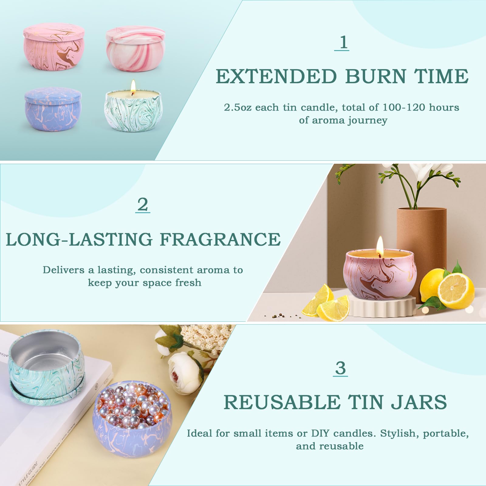 Candle Gifts: 4-Pack Scented Aromatherapy Soy Candles Gift Set