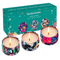 3 Pack Home Scented Candles – Cloves, Roses & Freesias (2.5oz Soy, Non-Toxic)