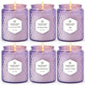 6 Pack Aromatherapy Candles Gift Set – Soy Wax, 240 Hours Total Burn Time
