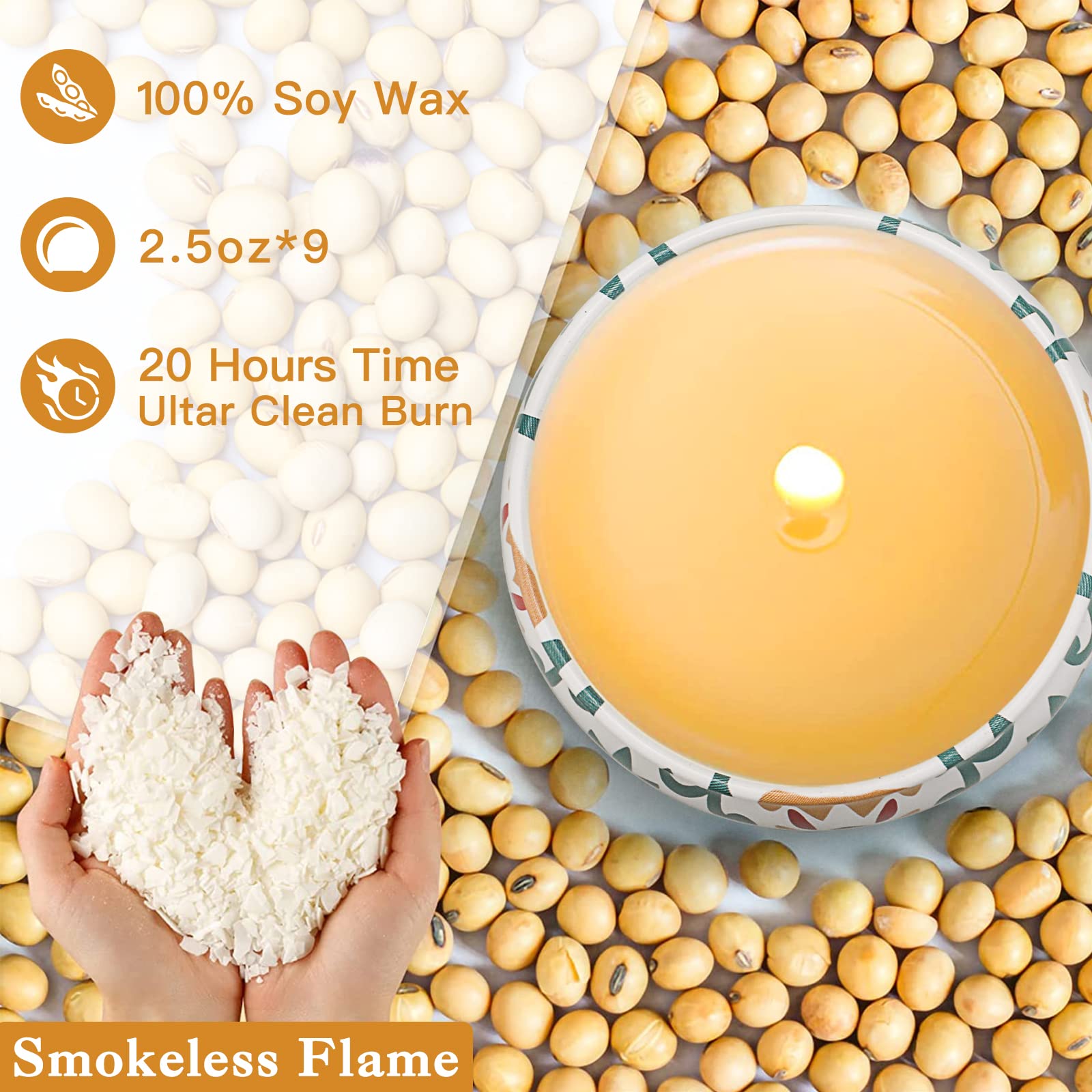 Candles Gifts for Women | 9 Pack Soy Scented Candles for Home & Aromatherapy