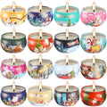 16PCS Scented Candles Christmas Gift Set - Natural Soy Wax 2.5oz Candles, 16 Fragrances