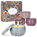 Candles for Women | 4 Pack Scented Soy Wax Gift Set | Long-Lasting Aromatherapy