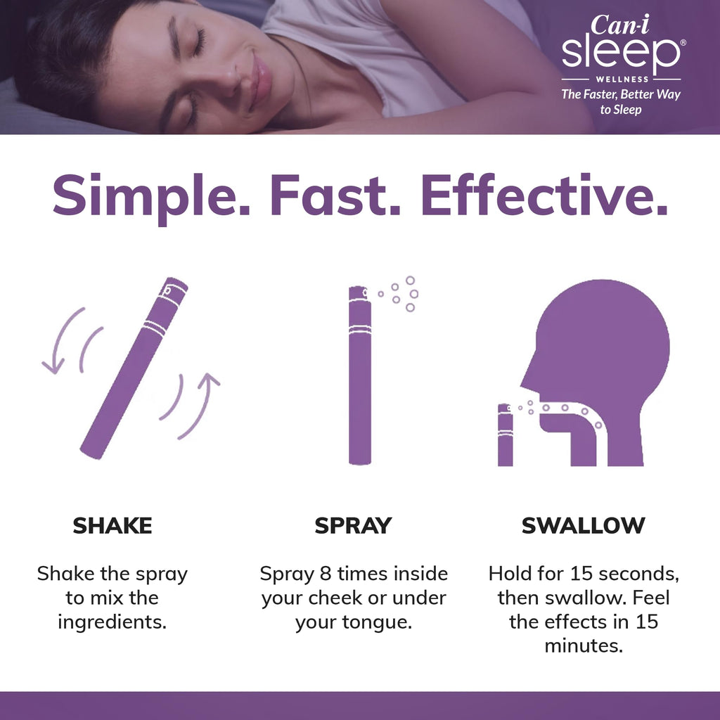Feel Amazing Sleep Spray by Cani Brands – Fast Sleep Onset in 10 Minutes, All-Natural Sleep Aid for Adults, Six Pack 180 Servings
