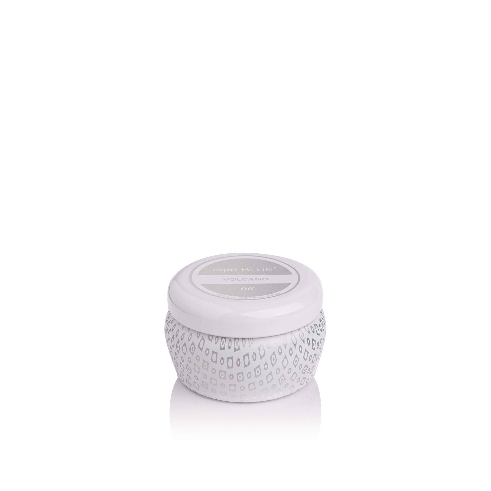 Capri Blue Volcano Mini Tin Candle (3 oz) • Luxury Soy Wax Blend in Tropical Fruit & Sugared Citrus • White Jar