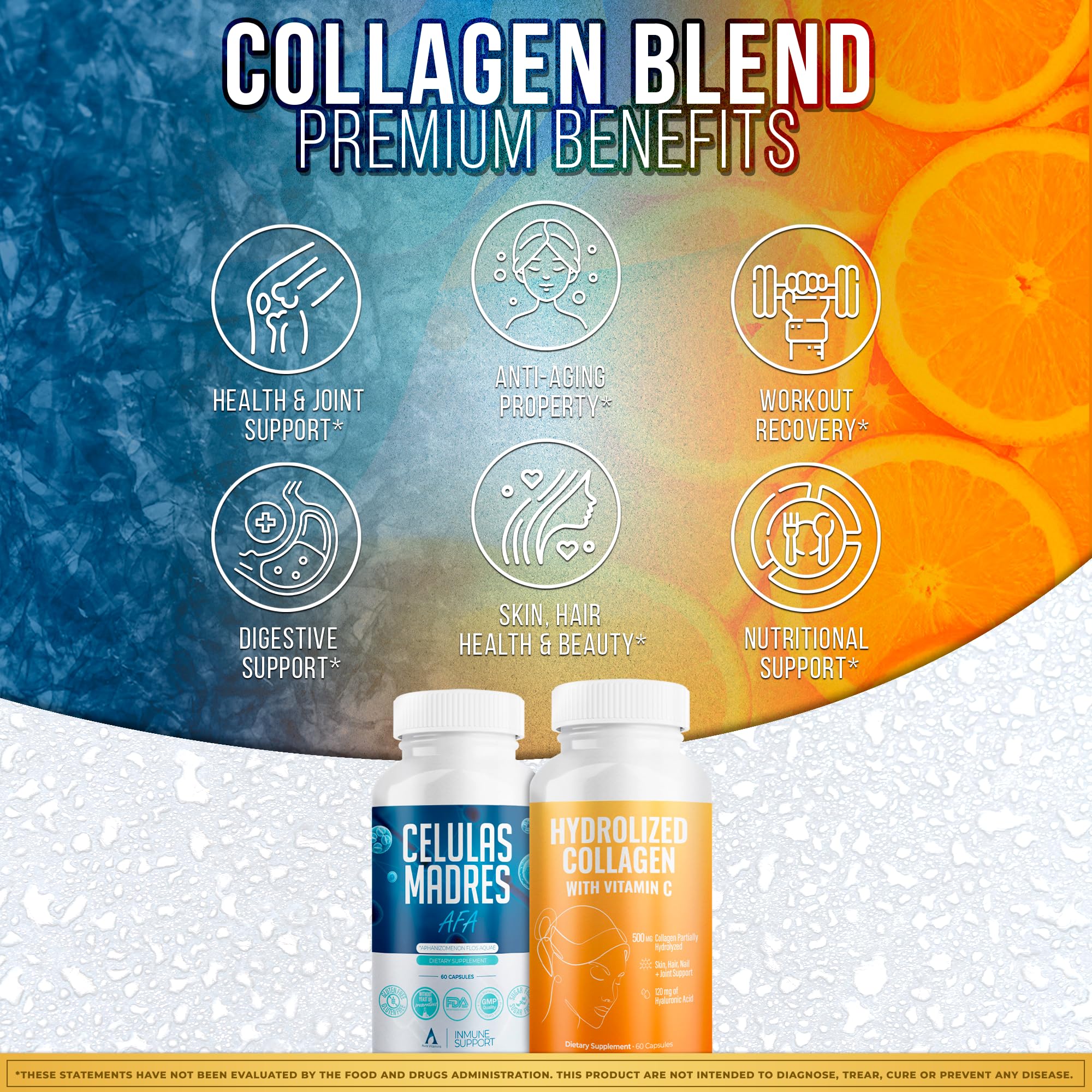 Aura Vitamin Mega Antioxidant Bundle | Hydrolyzed Collagen & AFA Stem Cell – 60 Capsules (2)