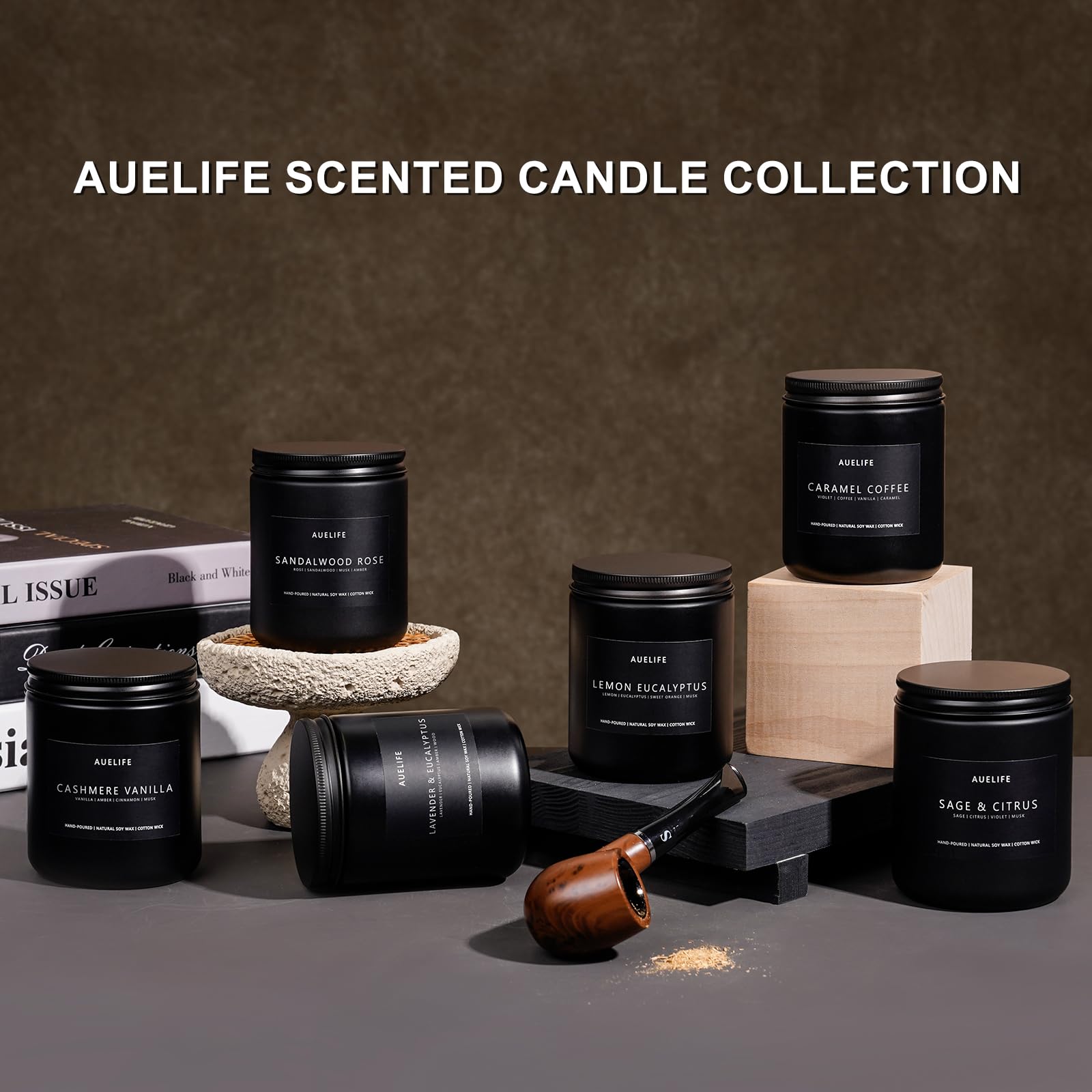 Caramel Coffee Candle - Men's Scented Soy Candle | 7oz, 50 Hours Burn Time