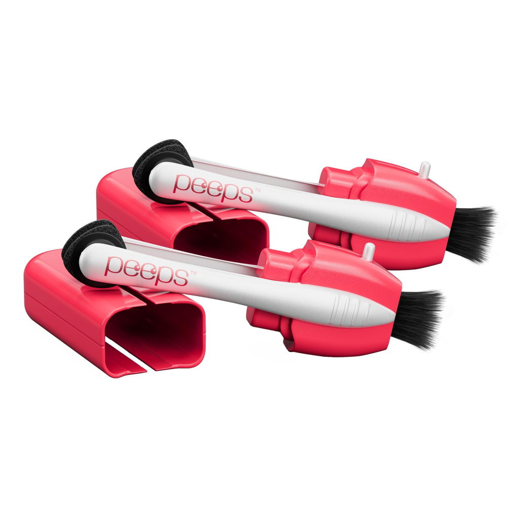 CarbonKlean Peeps Eyeglass Cleaner – NASA-Used Carbon Microfiber, Red 2-Pack (500 Uses)