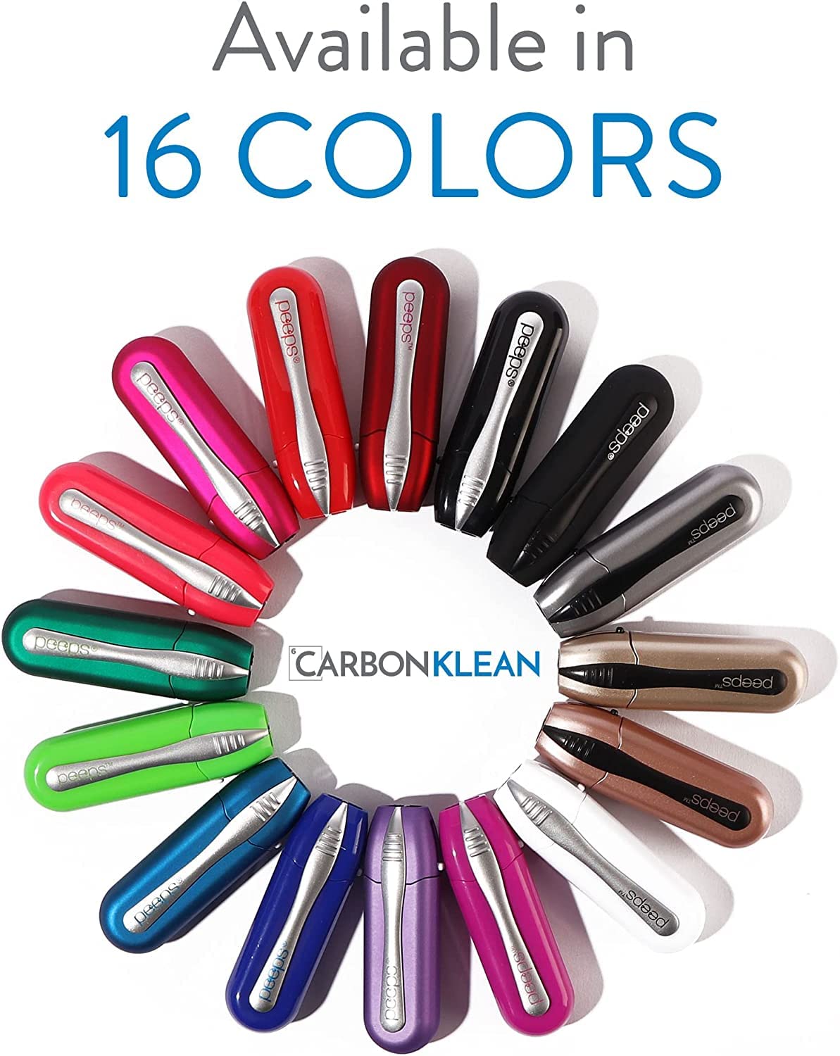 CarbonKlean Peeps Glasses Cleaner - Carbon Microfiber Tech, Blue Injected, 3 Count