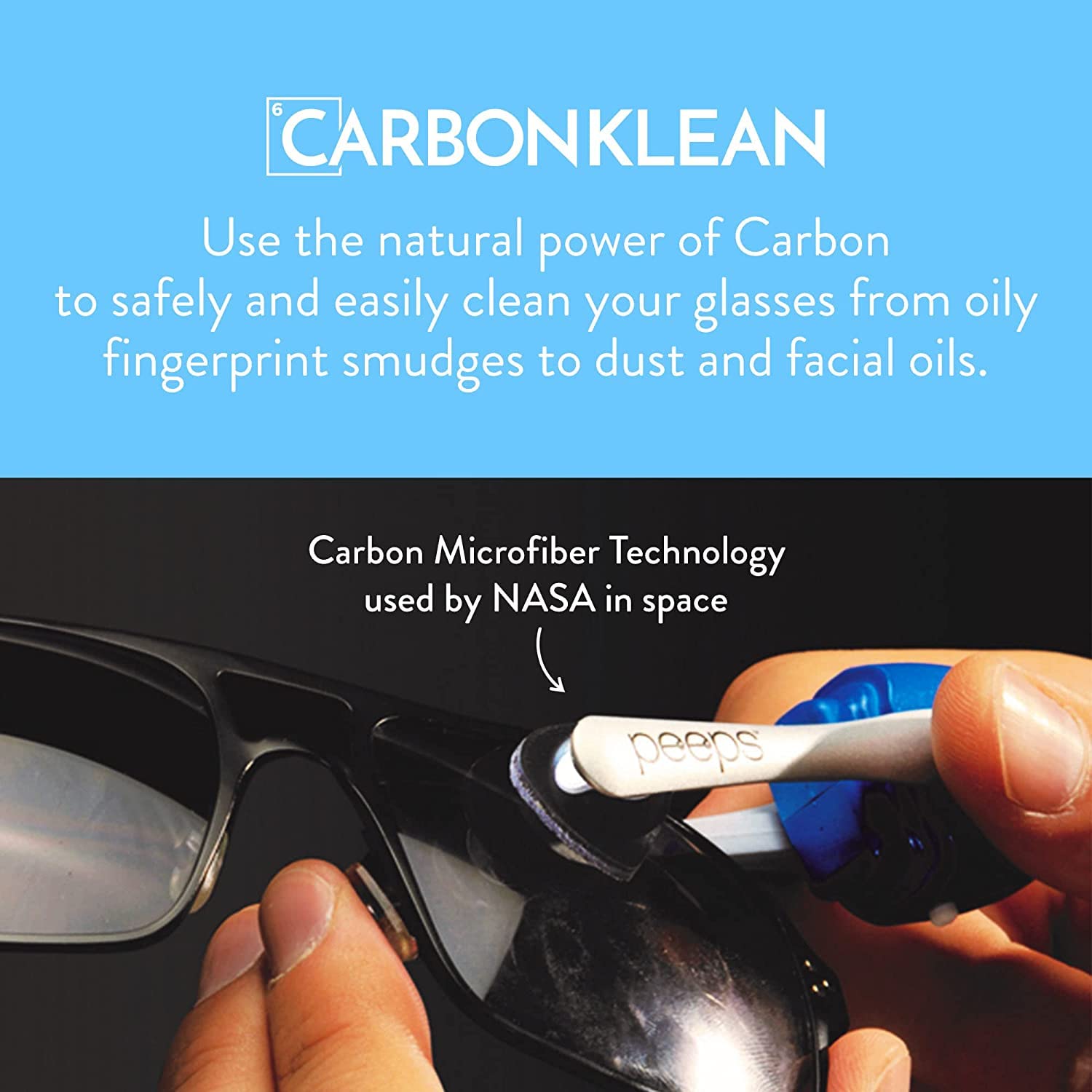 CarbonKlean Peeps Glasses Cleaner - Injected Pink, 3 Count | Carbon Microfiber Tech for Eyewear