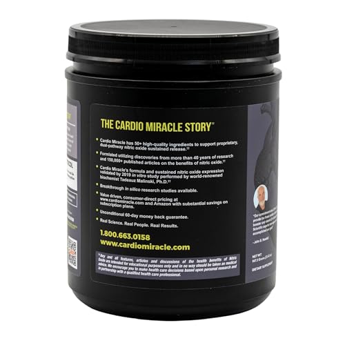 Cardio Miracle Nitric Oxide Supplement — Beet Root & L-Arginine for Circulation and Energy