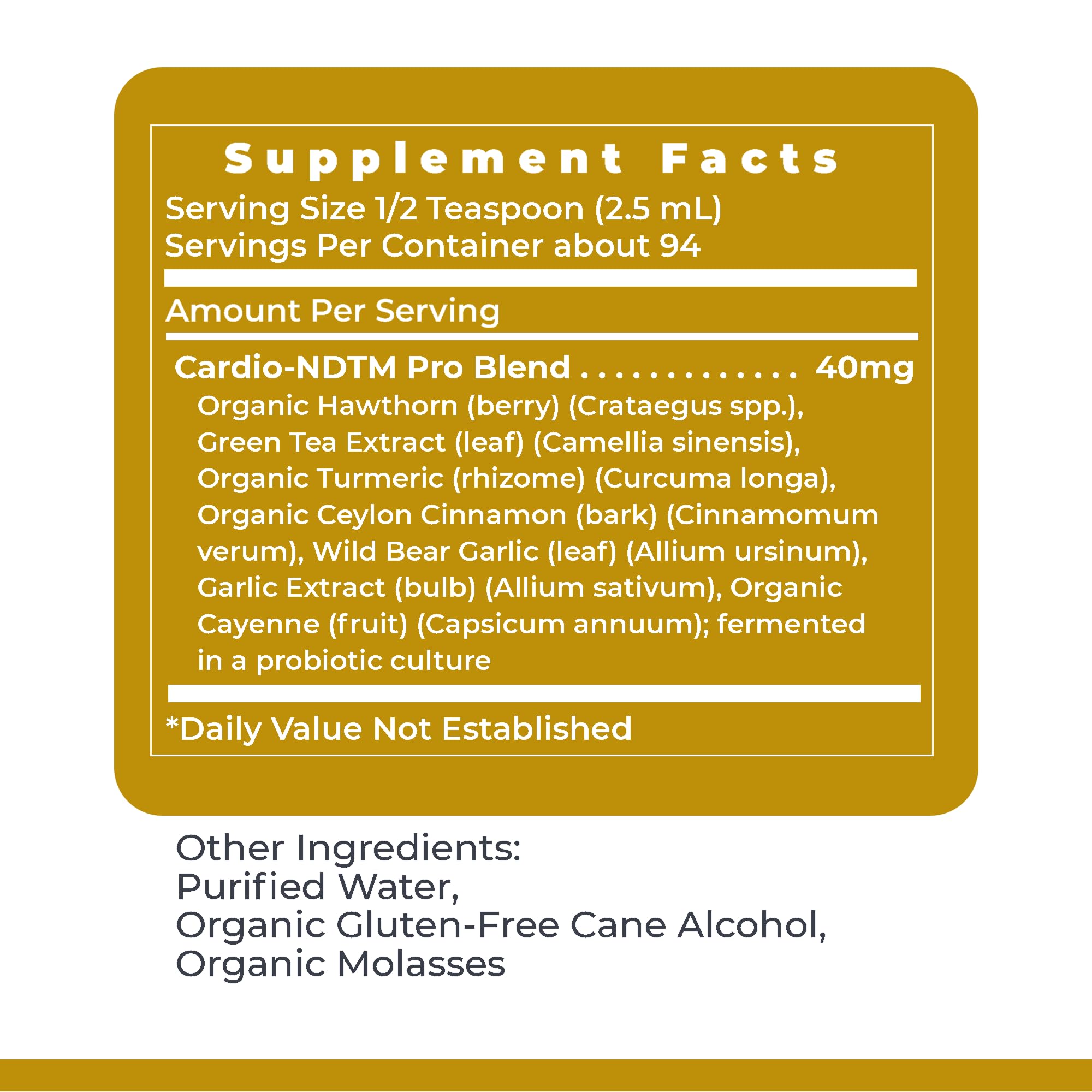 Premier Research Labs Fermented Cardio-ND — Probiotic Heart Health Liquid (8 oz)