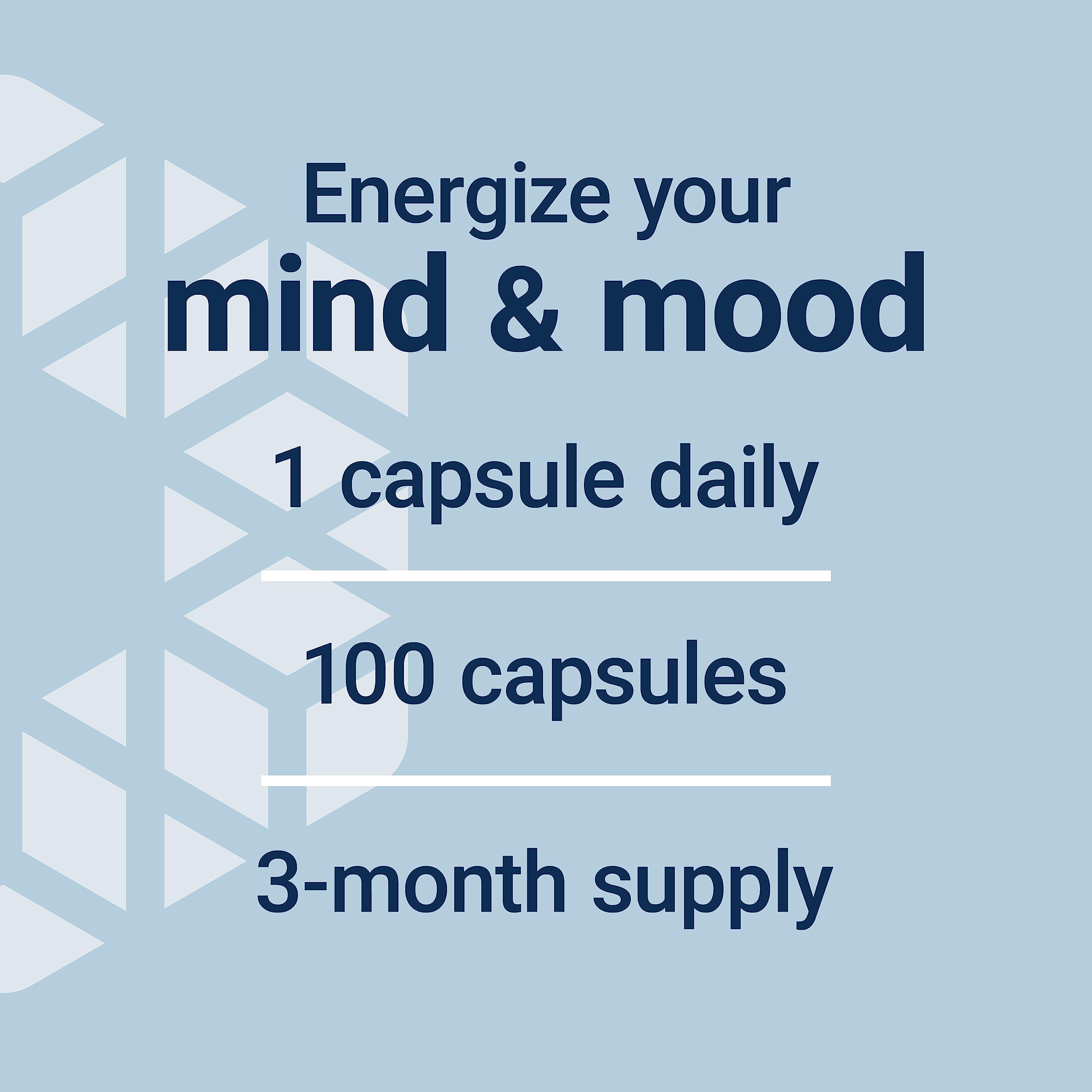 Acetyl-L-Carnitine with Vitamin C for Brain & Nerve Health | 3-Month Supply | Gluten-Free, Non-GMO, Vegetarian | 100 Capsules