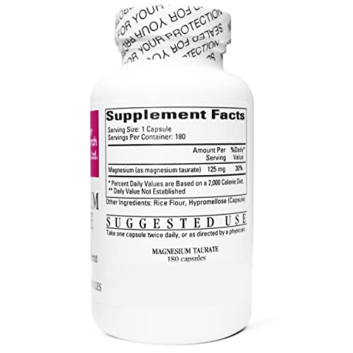 Cardiovascular Research Magnesium Taurate 125 mg – 540 Veggie Capsules in a 3-Bottle Saver Pack