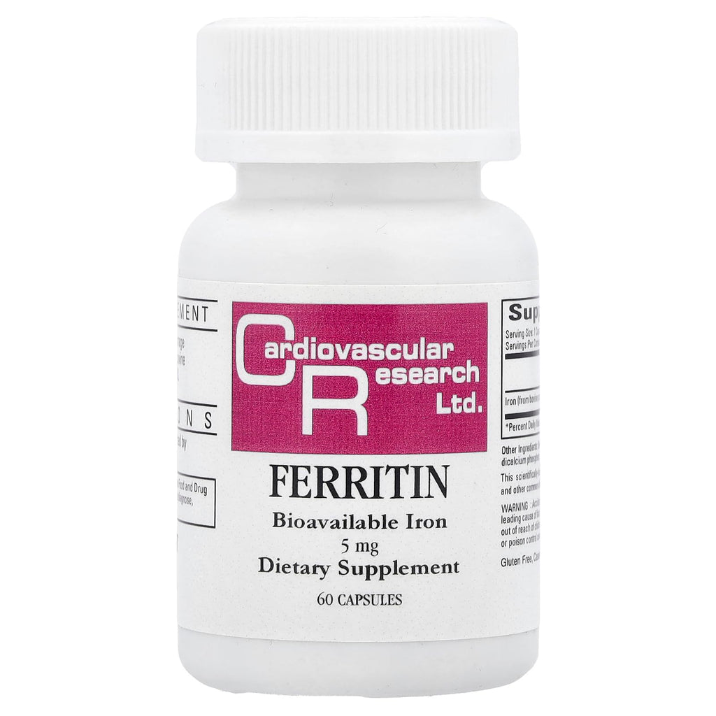 Cardiovascular Research Ferritin Capsules, 60 Count – Bioavailable Iron