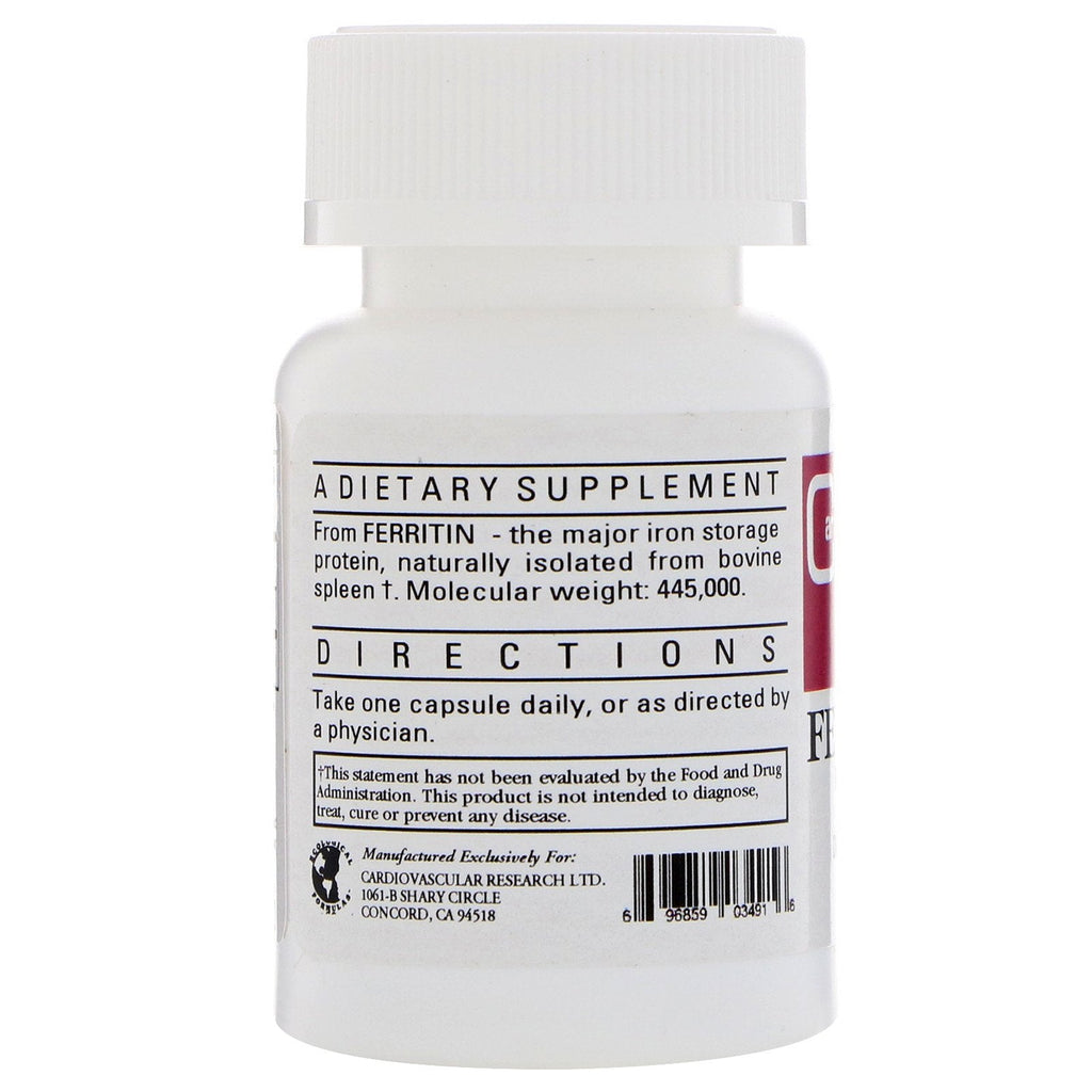 Cardiovascular Research Ferritin Capsules, 60 Count – Bioavailable Iron