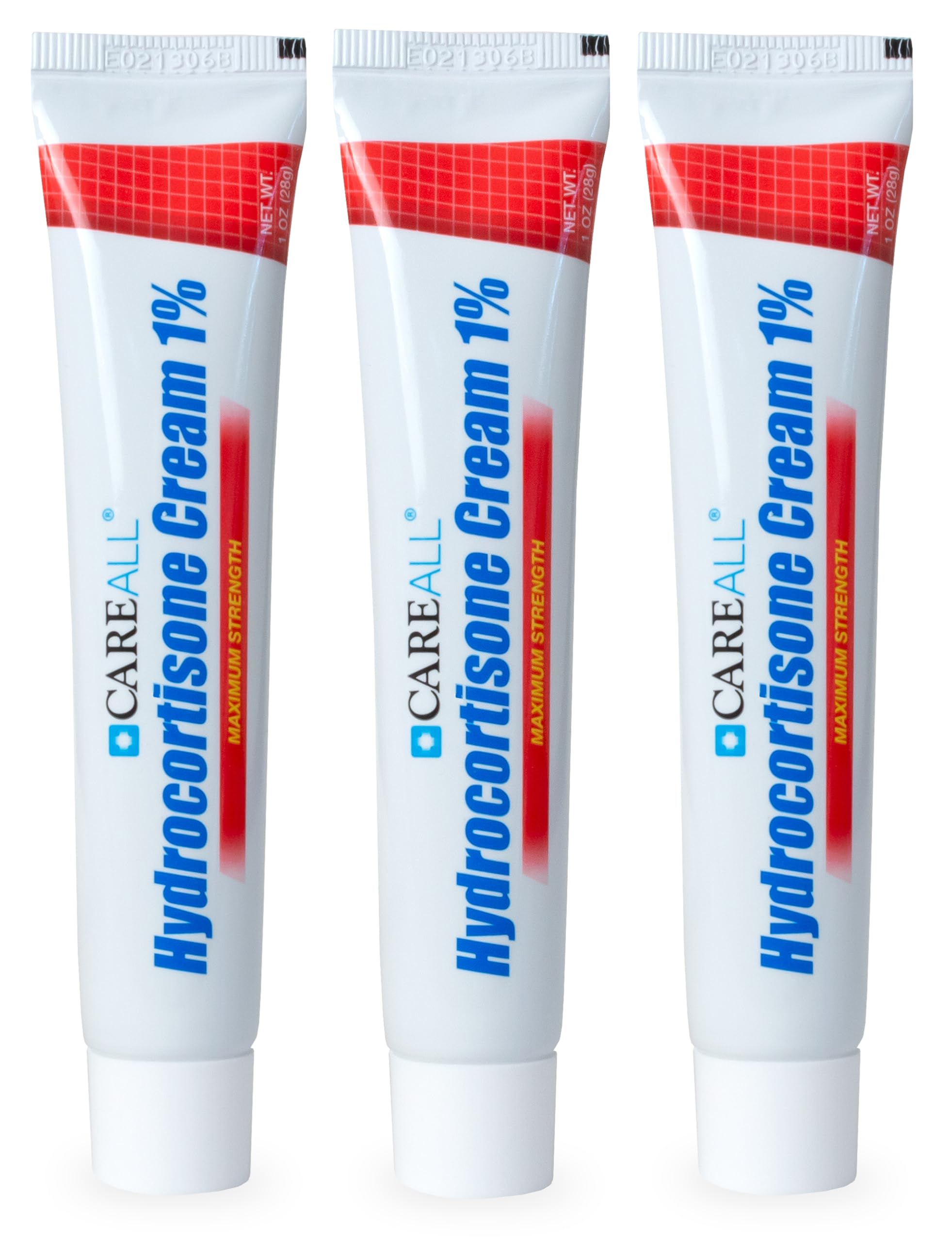 CareAll Hydrocortisone 1% 1oz Tube (Pack of 3) – Maximum Strength Anti-Itch Cream for Bug Bites, Eczema & More