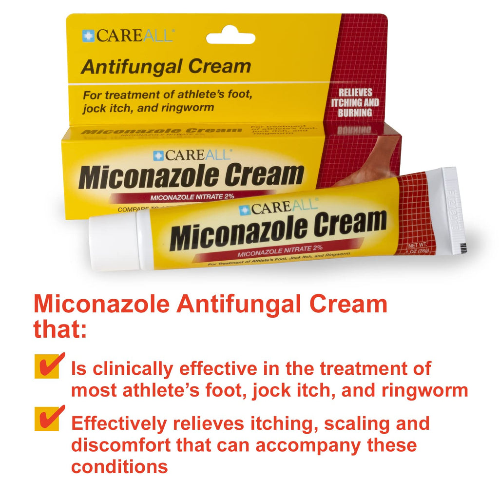 CareAll Miconazole Nitrate 2% Antifungal Cream 1 oz (4 Pack) – Compare to Leading Brand