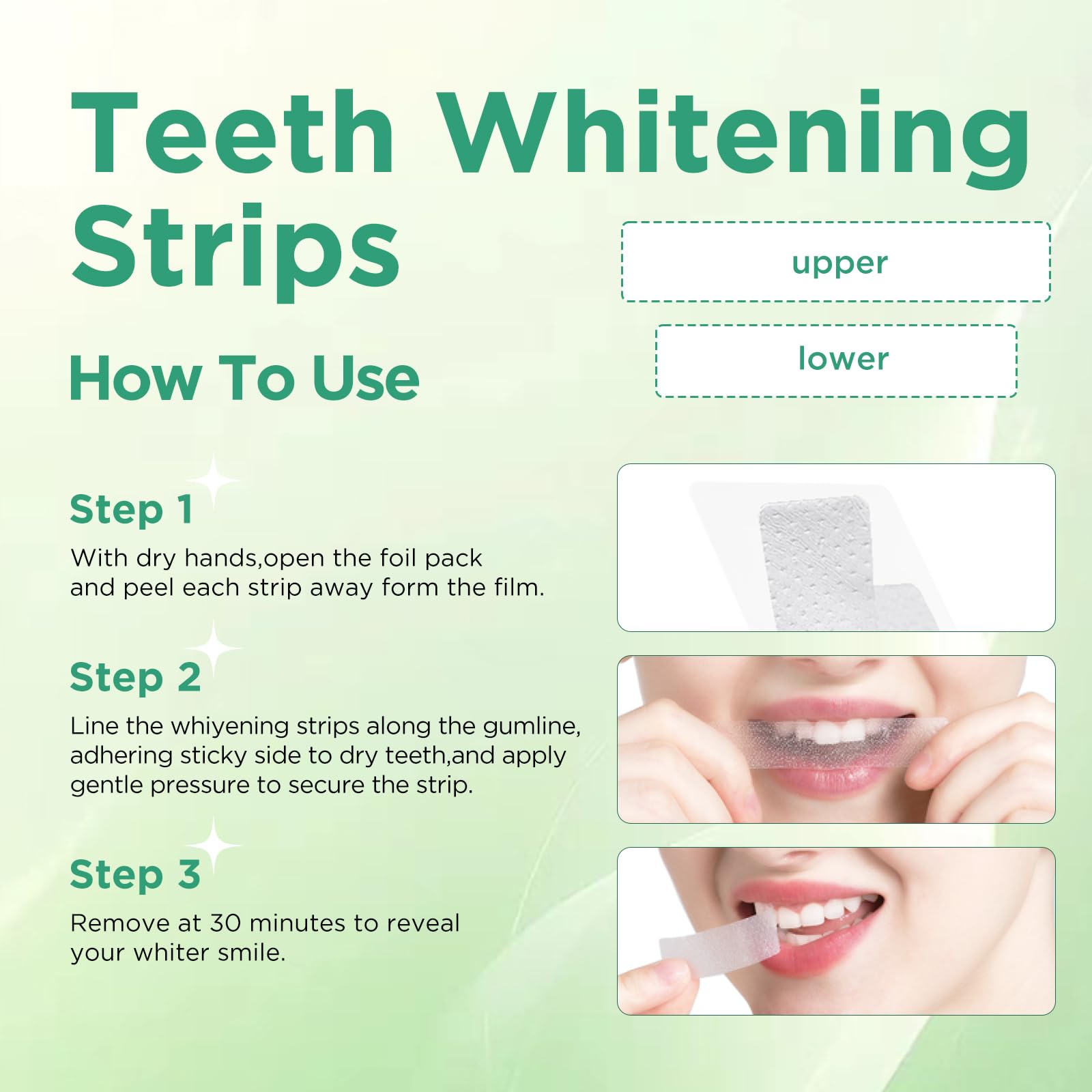 Carebest Teeth Whitening Strips for Sensitive Teeth – 36 Strips Home Kit