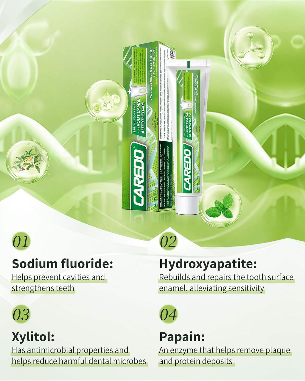 Gum Repair Toothpaste for Gum Care & Root Canal Prevention – Mint, 3.5 Oz x 2 Tubes