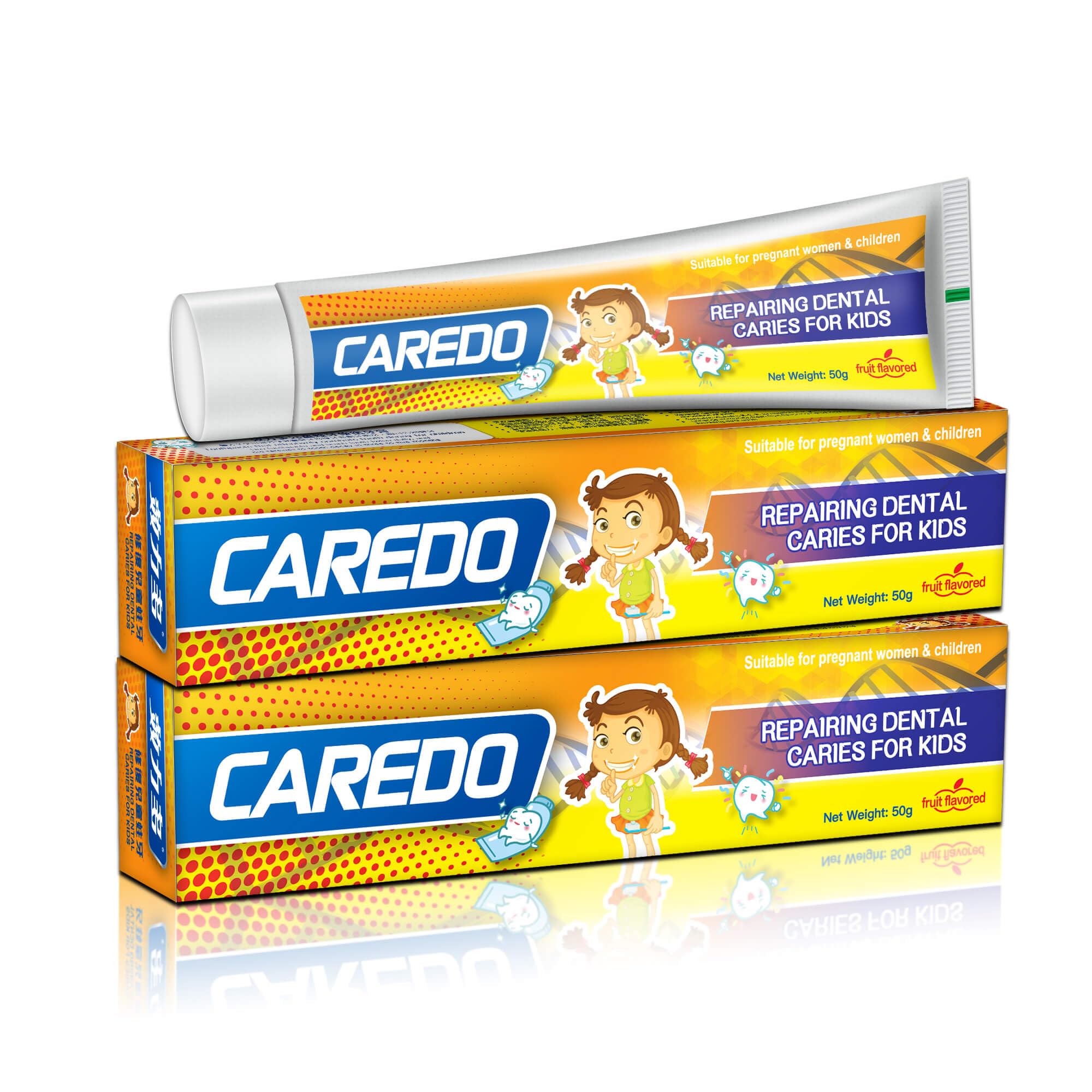 Kids Hydroxyapatite Toothpaste for Reversing Cavities, Fluoride-Free Home Cavity Repair, Safe Toddler & Baby Toothpaste for Enamel Repair, Tooth Decay Repair Remineralizing Treatment Fruity 2Tube