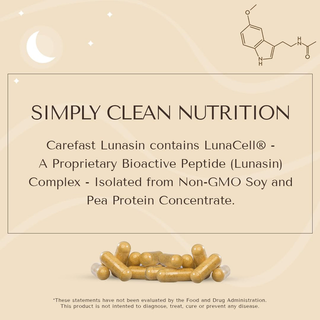 Carefast Lunasin│Cellular Health Supplement Vegan Friendly | Cardiovascular Wellness, Triple-Antioxidant Defense, and Epigenetic Support for Optimal Health