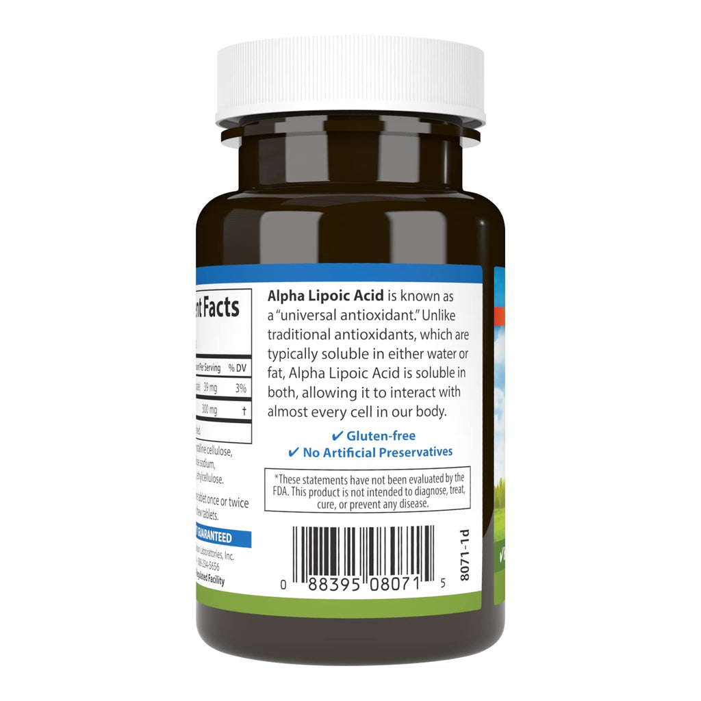 Carlson Alpha Lipoic Acid 300 mg – 90 Tablets | Energy & Antioxidant Support