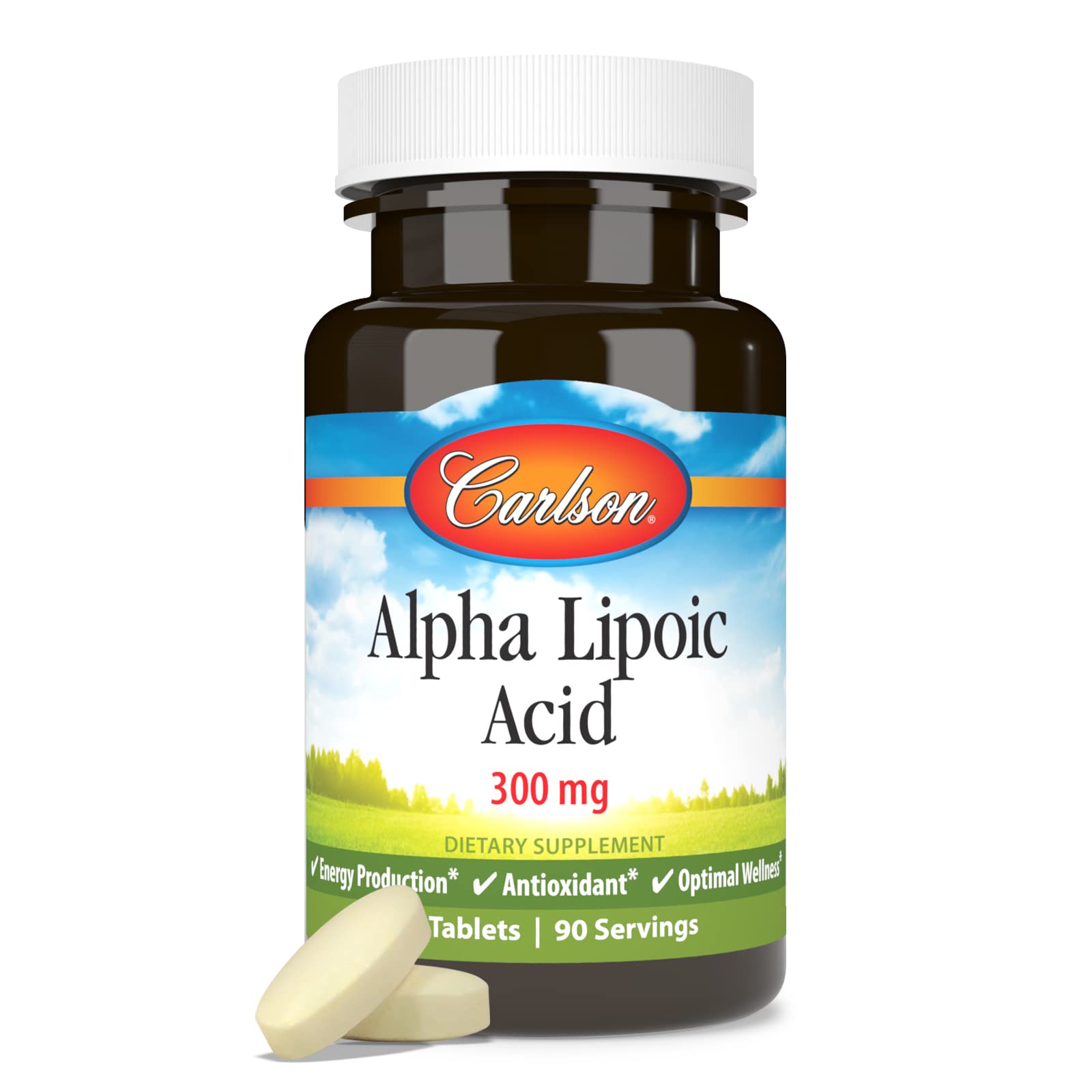 Carlson Alpha Lipoic Acid 300 mg – 90 Tablets | Energy & Antioxidant Support