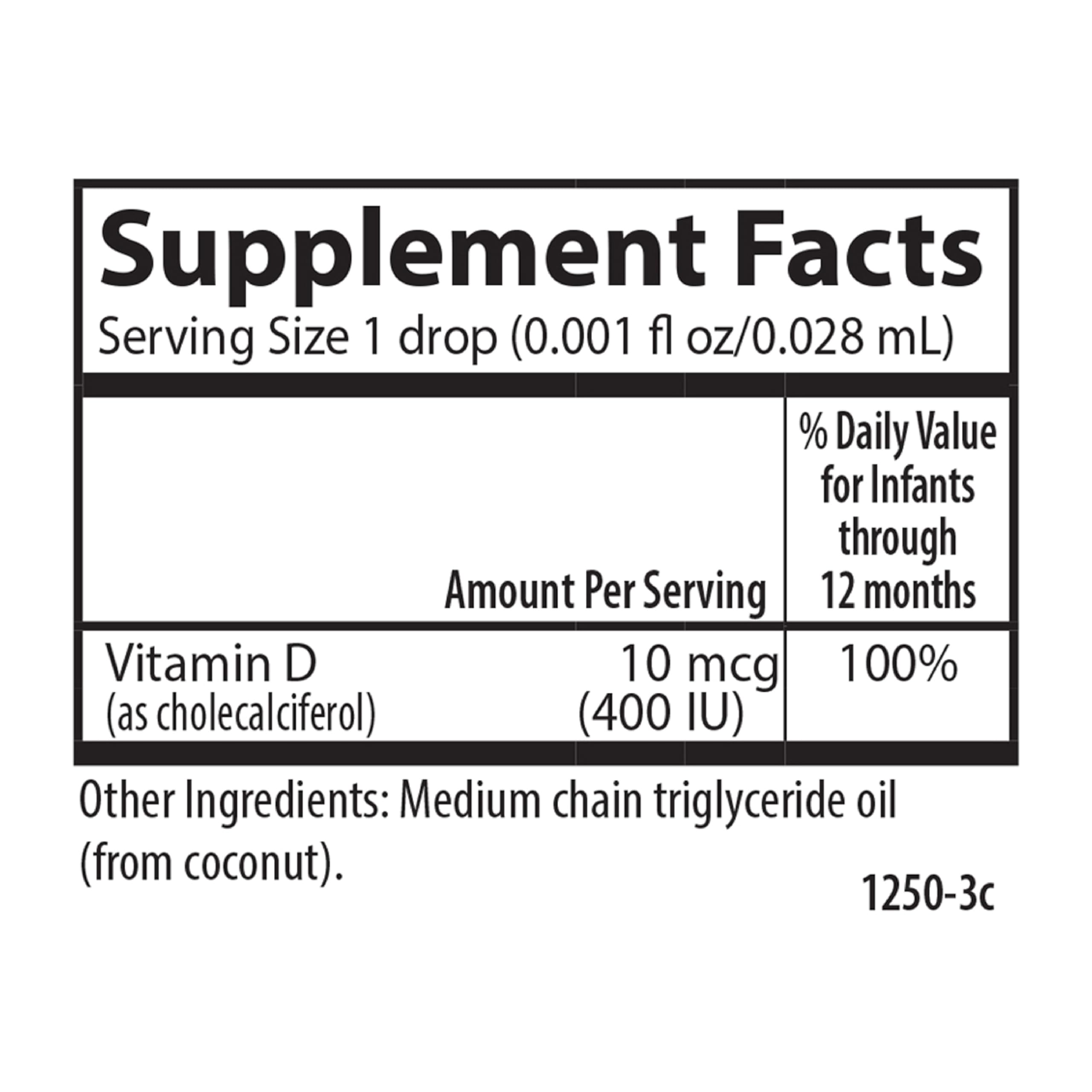 Carlson Baby D3 400 IU Drops – 365 Drops, Vegetarian & Unflavored