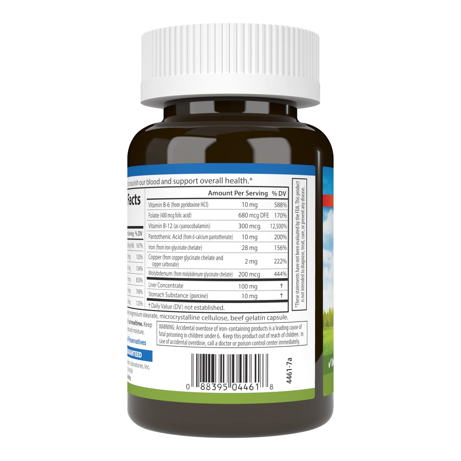Carlson Blood Nutrients 28 mg Iron, 180 Capsules