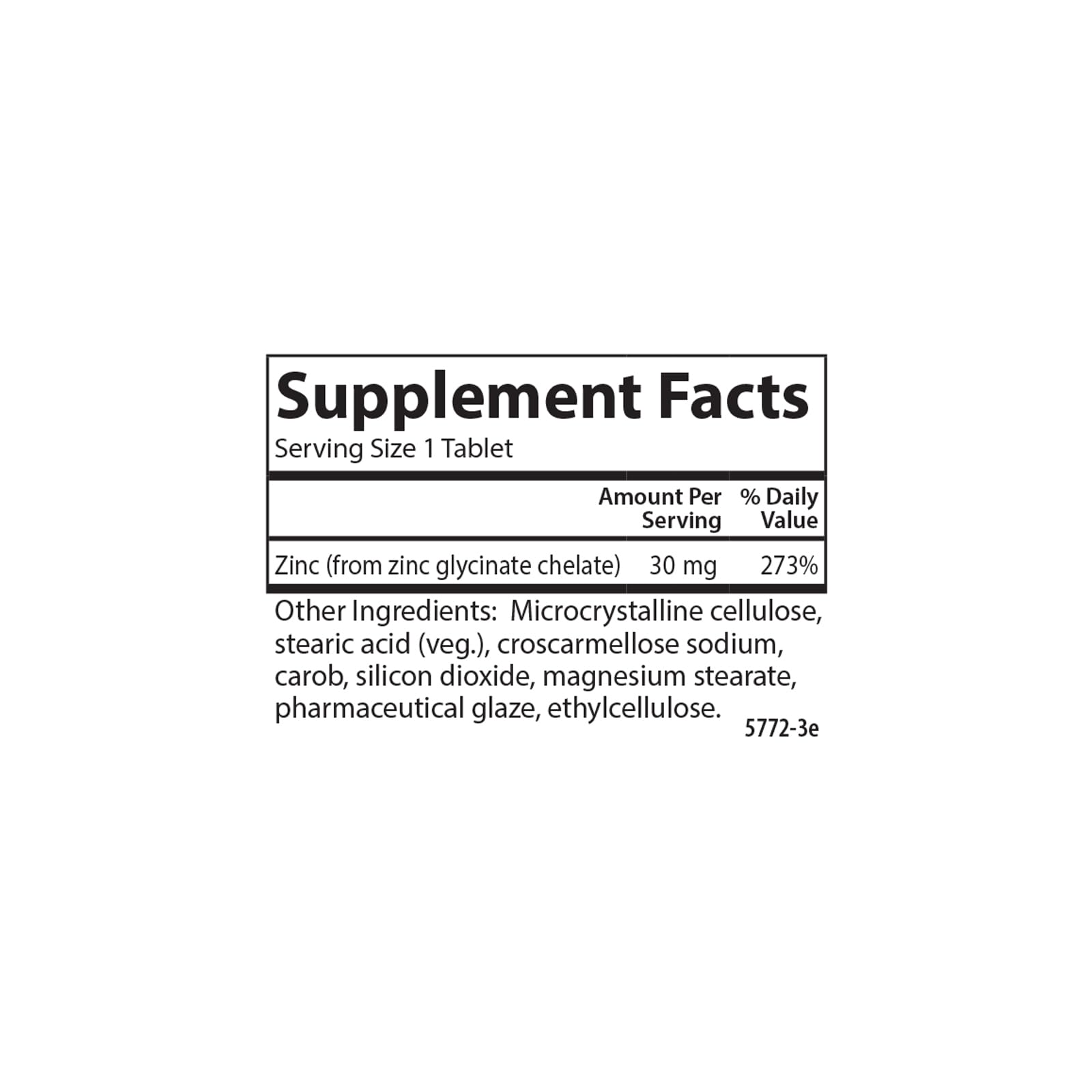 Carlson Chelated Zinc 30 mg – Zinc Glycinate Chelate Supplement – Superior Absorption, Immune & Enzyme Support, Antioxidant, 250 Tablets