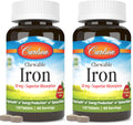 Carlson Chewable Iron 30 mg – Superior Absorption, Blood Health & Energy | Strawberry Flavor | Pack of 2 (240 Tablets)